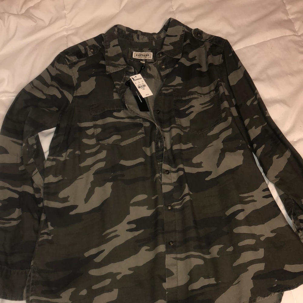 Women’s camo button up shirt